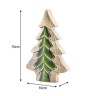 Sapin sculpté dans un autre , décoration en bois – 15x10 cm