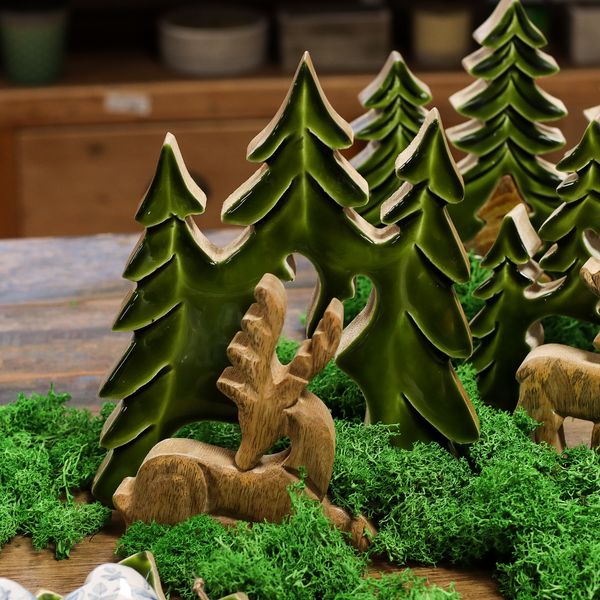 Cerf majestueux, décoration en bois 3D – 23x20 cm