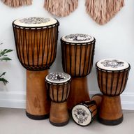 Tambour Djembé Fait Main à Plateau Large - 50 cm