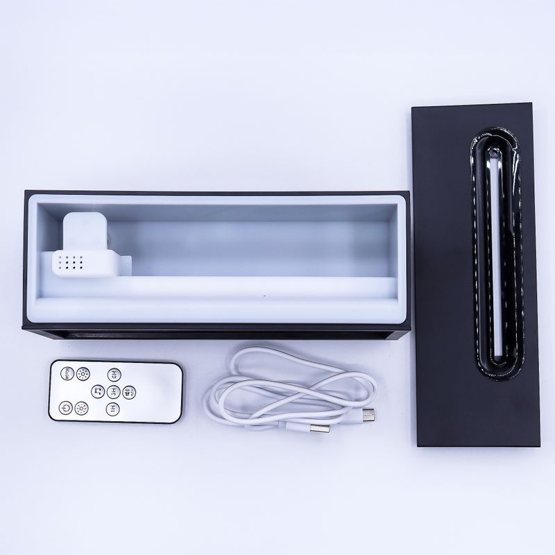 Diffuseur d'Arômes Effet Flamme avec Chant d'Oiseaux - Noir USB - Changement de Couleur