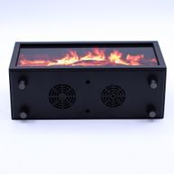 Diffuseur d'Arômes Effet Flamme avec Chant d'Oiseaux - Noir USB - Changement de Couleur