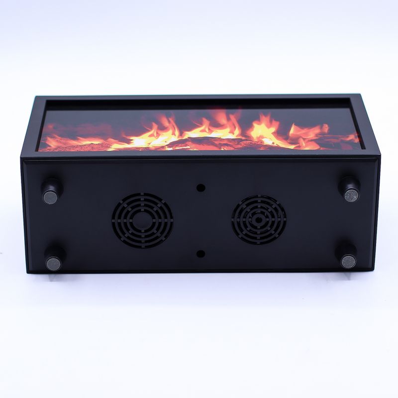 Diffuseur d'Arômes Effet Flamme avec Chant d'Oiseaux - Noir USB - Changement de Couleur