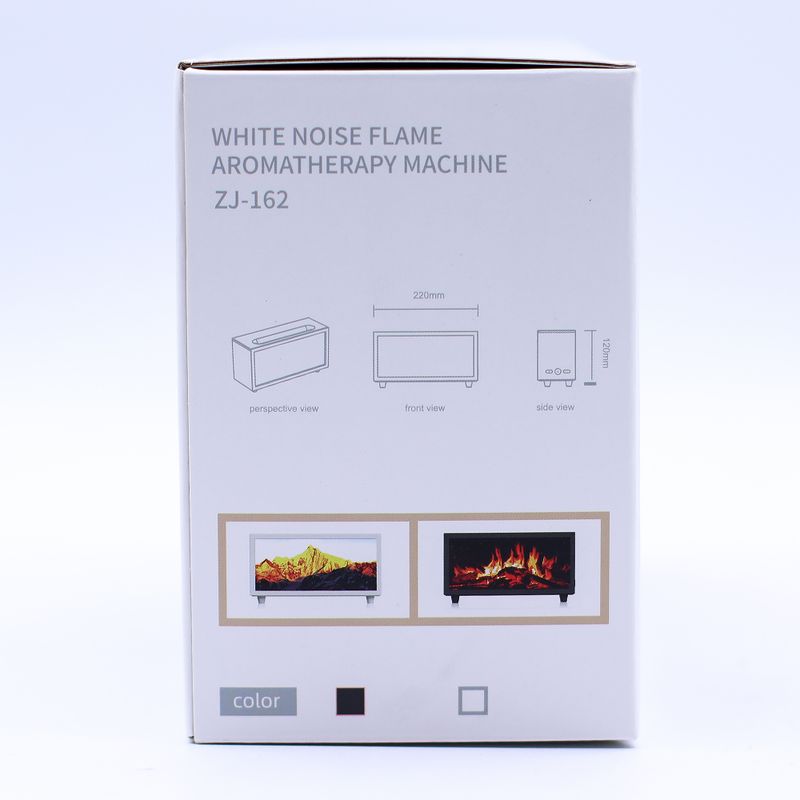 Diffuseur d'Arômes Effet Flamme avec Chant d'Oiseaux - Noir USB - Changement de Couleur