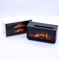 Diffuseur d'Arômes Effet Flamme avec Chant d'Oiseaux - Noir USB - Changement de Couleur