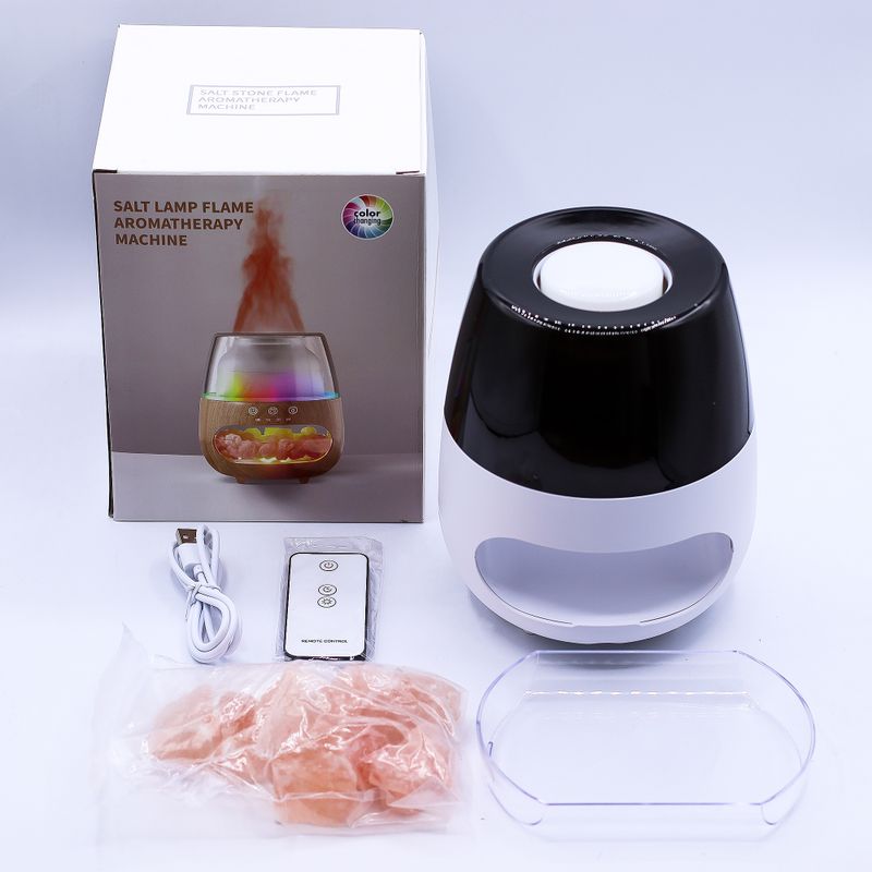 Diffuseur Avec Pierres de Sel - Blanc USB - Couleur Changeante & Minuterie