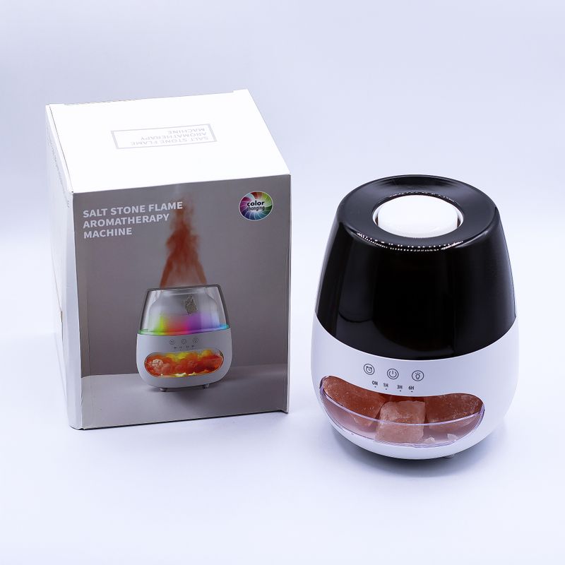 Diffuseur Avec Pierres de Sel - Blanc USB - Couleur Changeante & Minuterie