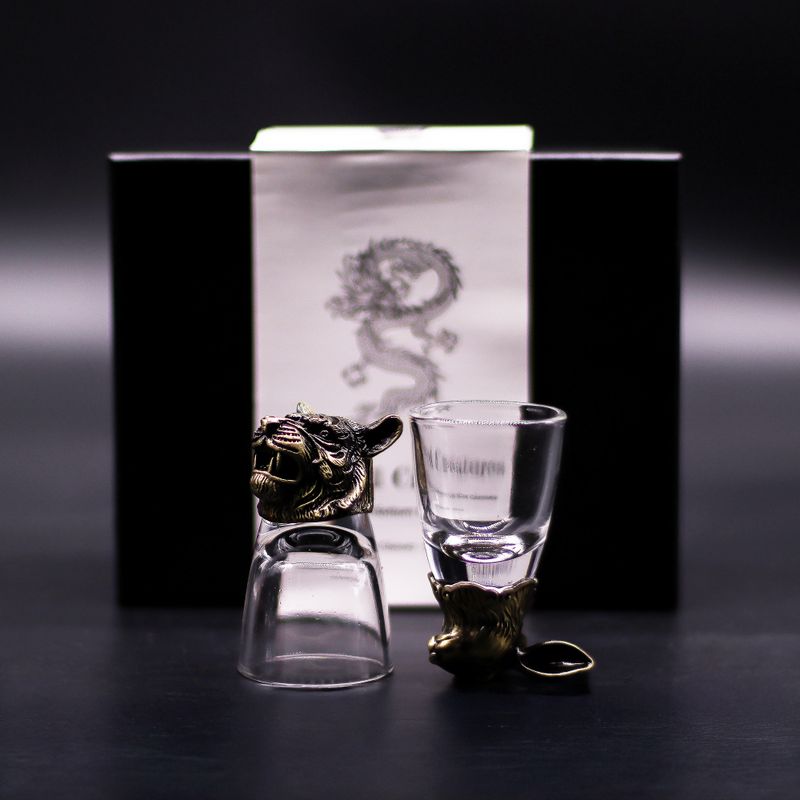 Verres à shot (50 ml) – Créatures Mystiques – Bronze Antique
