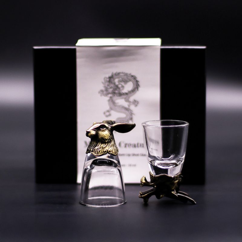 Verres à shot (50 ml) – Créatures Mystiques – Bronze Antique