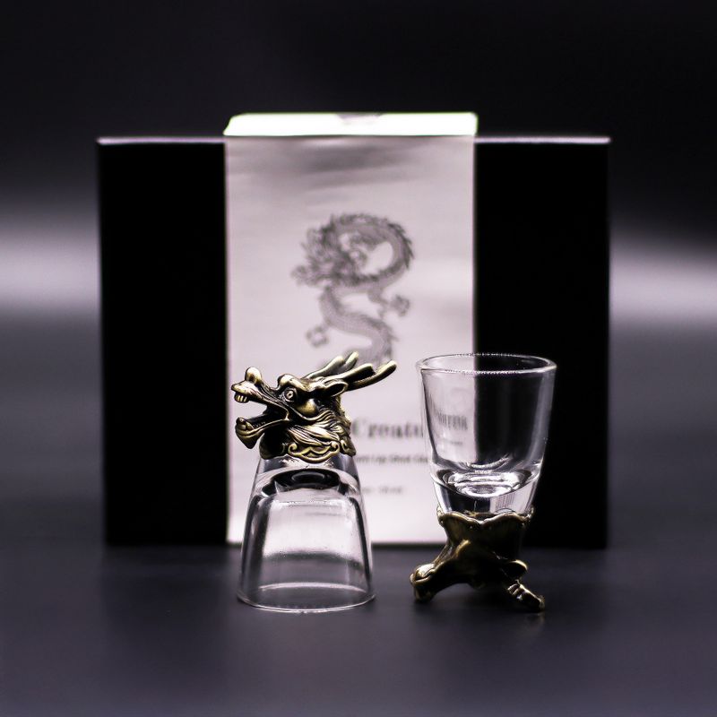 Verres à shot (50 ml) – Créatures Mystiques – Bronze Antique