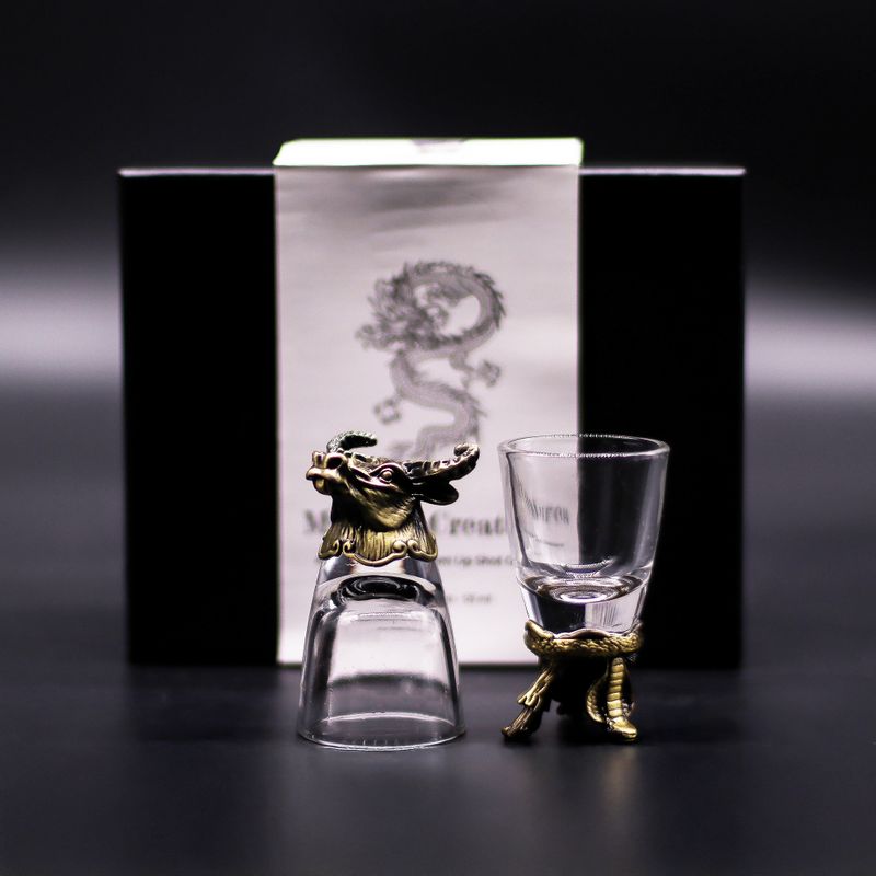 Verres à shot (50 ml) – Créatures Mystiques – Bronze Antique