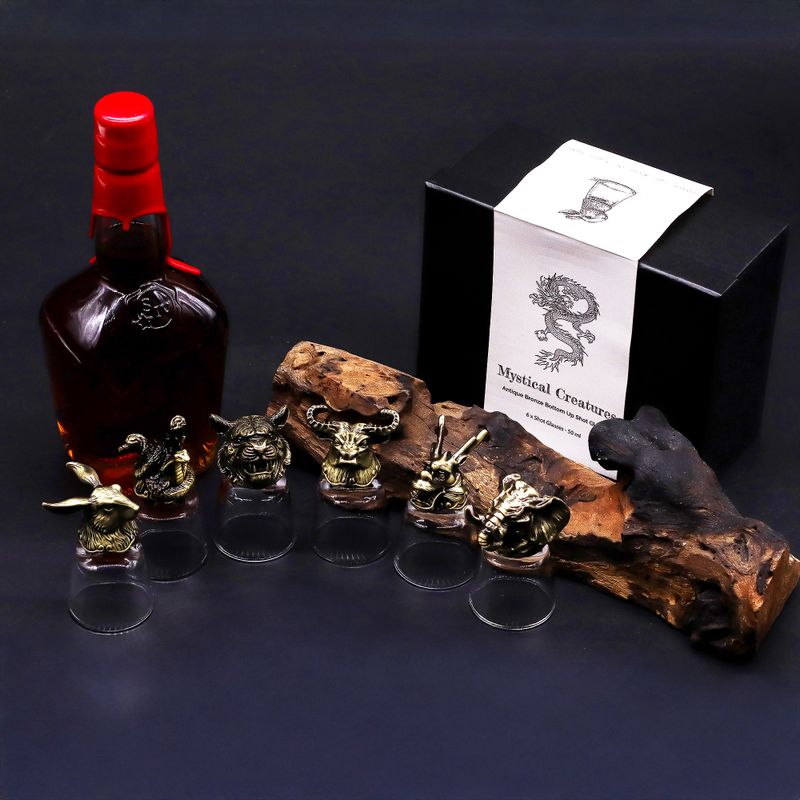 Verres à shot (50 ml) – Créatures Mystiques – Bronze Antique