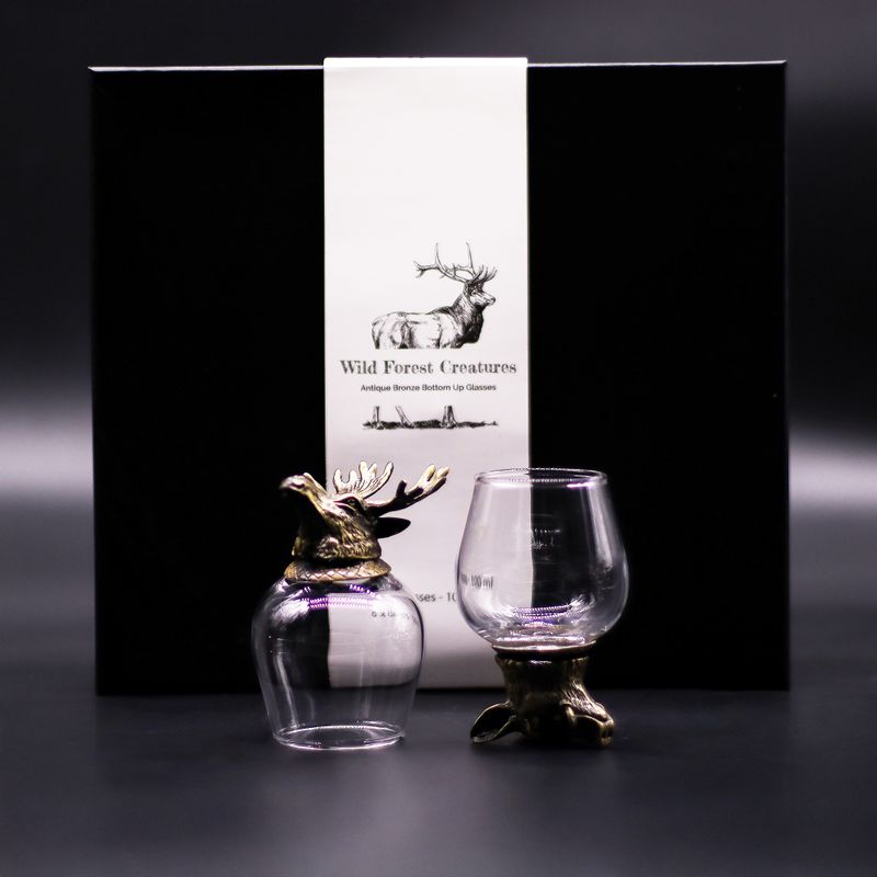 Verres (100 ml) – Créatures de la Forêt Sauvage – Bronze Antique
