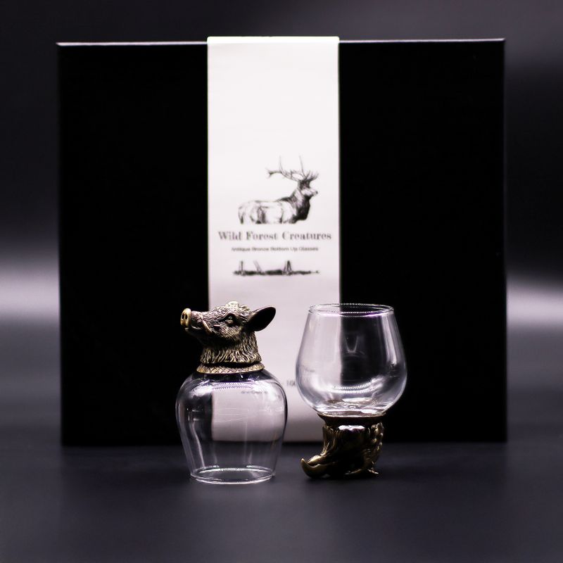 Verres (100 ml) – Créatures de la Forêt Sauvage – Bronze Antique
