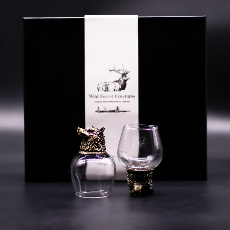 Verres (100 ml) – Créatures de la Forêt Sauvage – Bronze Antique