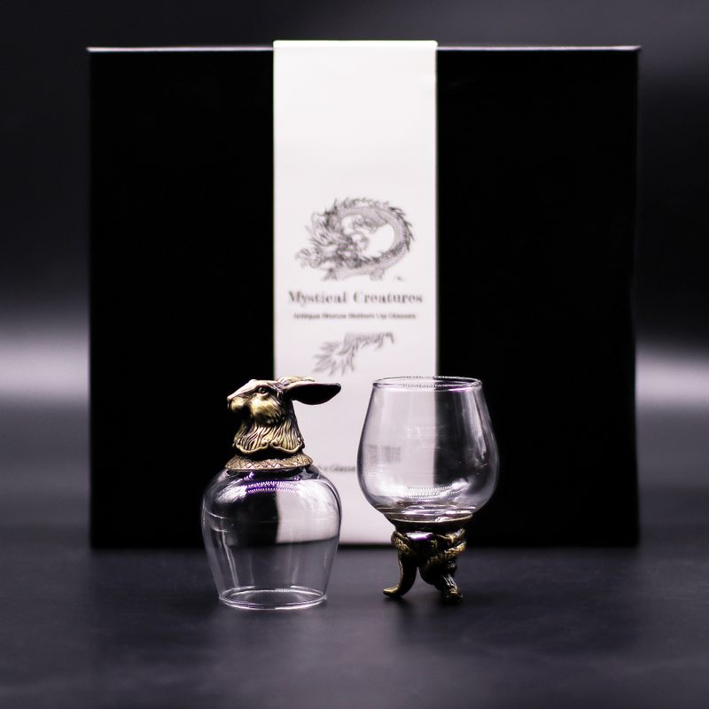 Verres (100 ml) – Créatures Mystiques – Bronze Antique