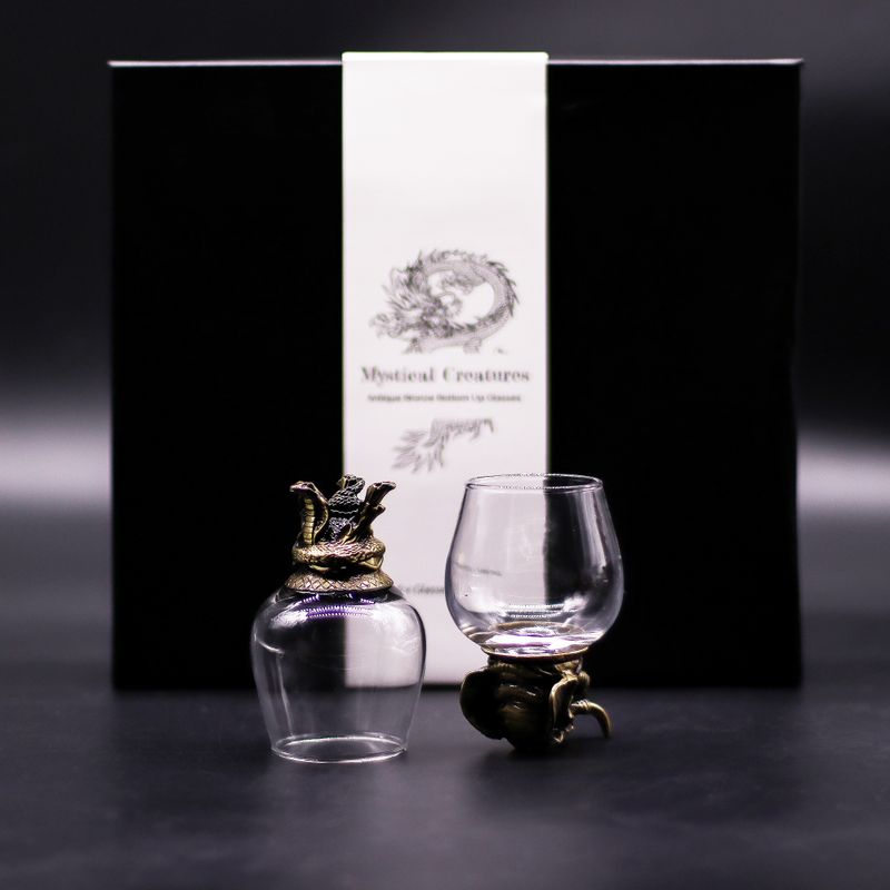 Verres (100 ml) – Créatures Mystiques – Bronze Antique