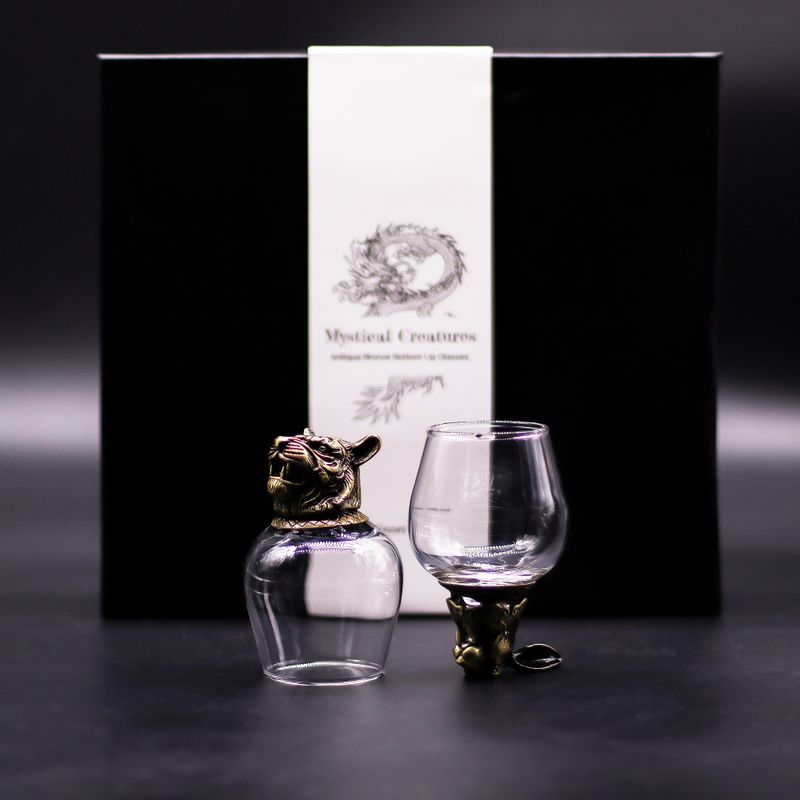 Verres (100 ml) – Créatures Mystiques – Bronze Antique