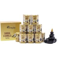 Pack de 10 Encens Masala Backflow - Bois de Santal et Vanille