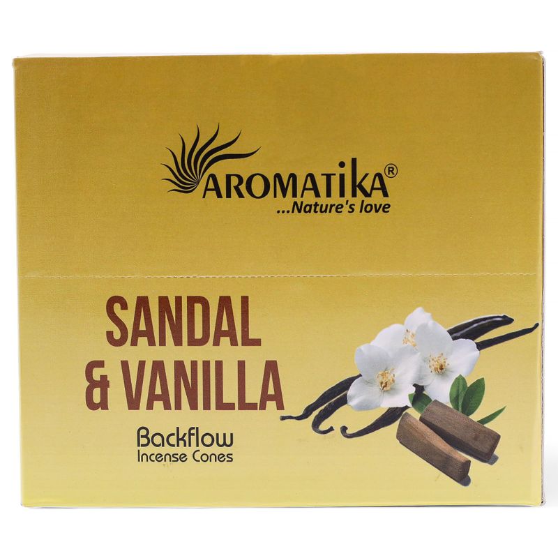 Pack de 10 Encens Masala Backflow - Bois de Santal et Vanille