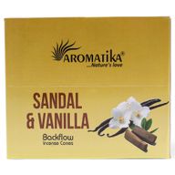 Pack de 10 Encens Masala Backflow - Bois de Santal et Vanille
