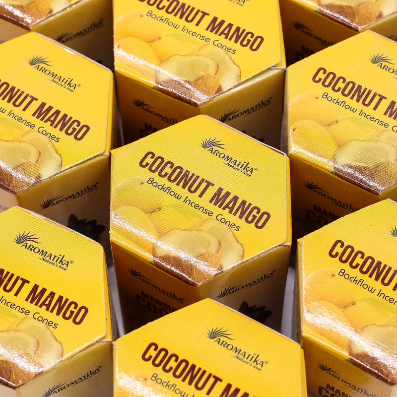 Pack de 10 Encens Masala Backflow - Noix de Coco et Mangue