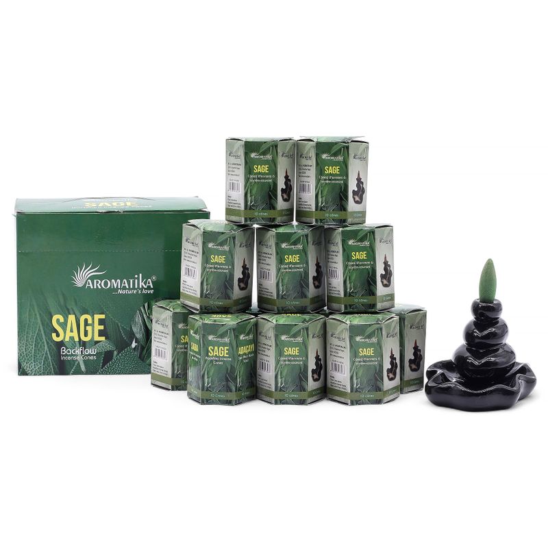 Pack de 10 Encens Masala Backflow - Sauge