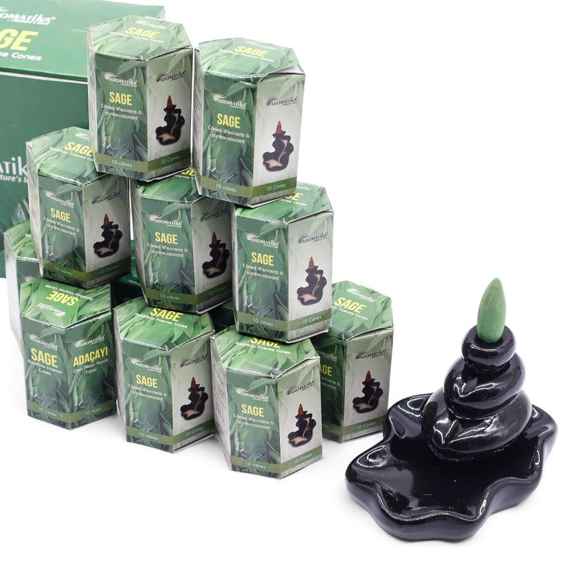 Pack de 10 Encens Masala Backflow - Sauge