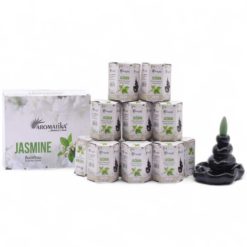Pack de 10 Encens Masala Backflow - Jasmin