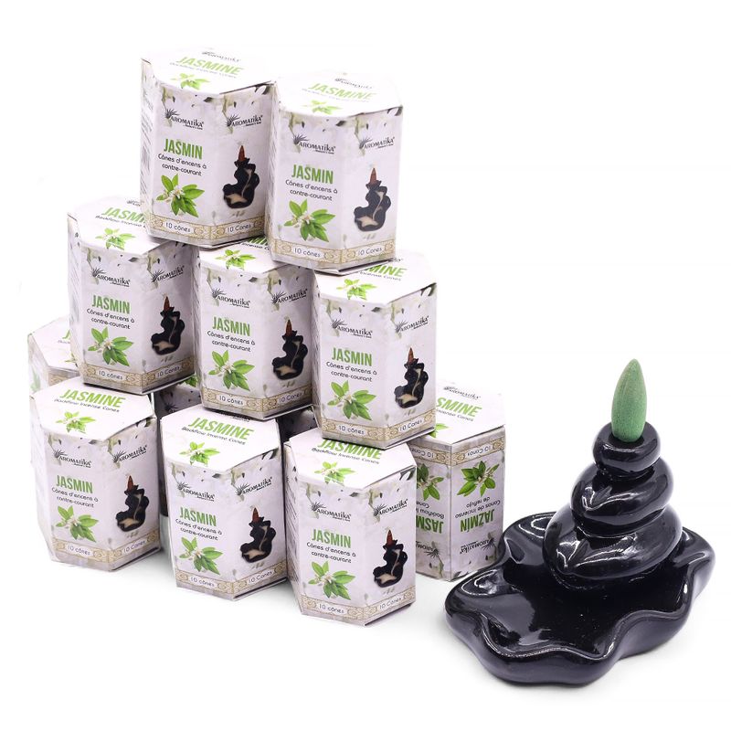 Pack de 10 Encens Masala Backflow - Jasmin
