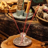 Porte-encens Champignon, effet argent
