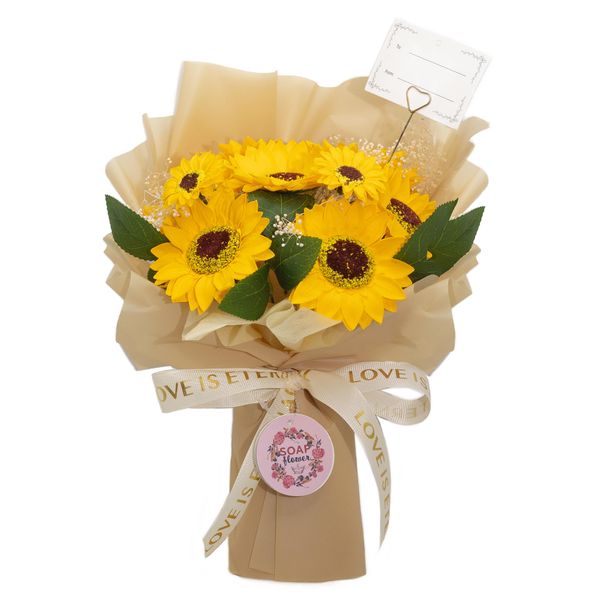 Bouquet de tournesols en savon - L’amour éternel