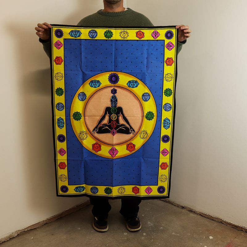 Tenture en coton (70x110 cm) – Chakras Vibrants