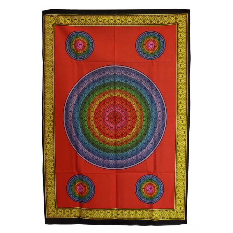 Tenture en coton (70x110 cm) – Cinq Fleurs de Vie