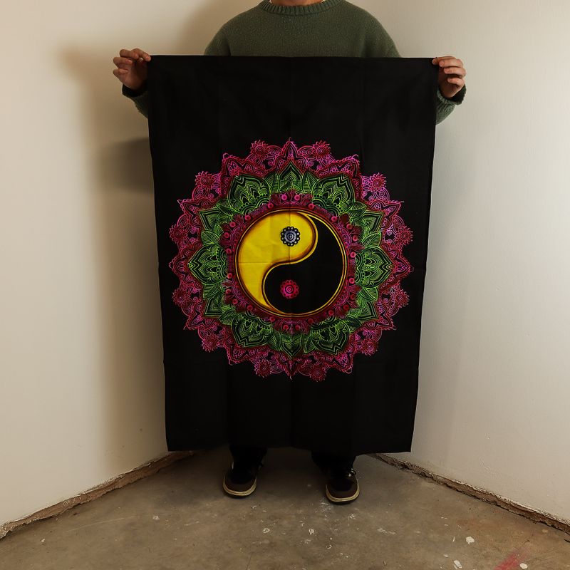 Tenture en coton (70x110 cm) – Mandala Yin & Yang