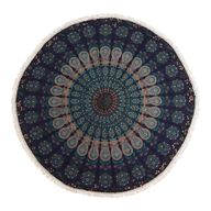 Petite tenture ronde mandala (130 cm) – Paon Bleu
