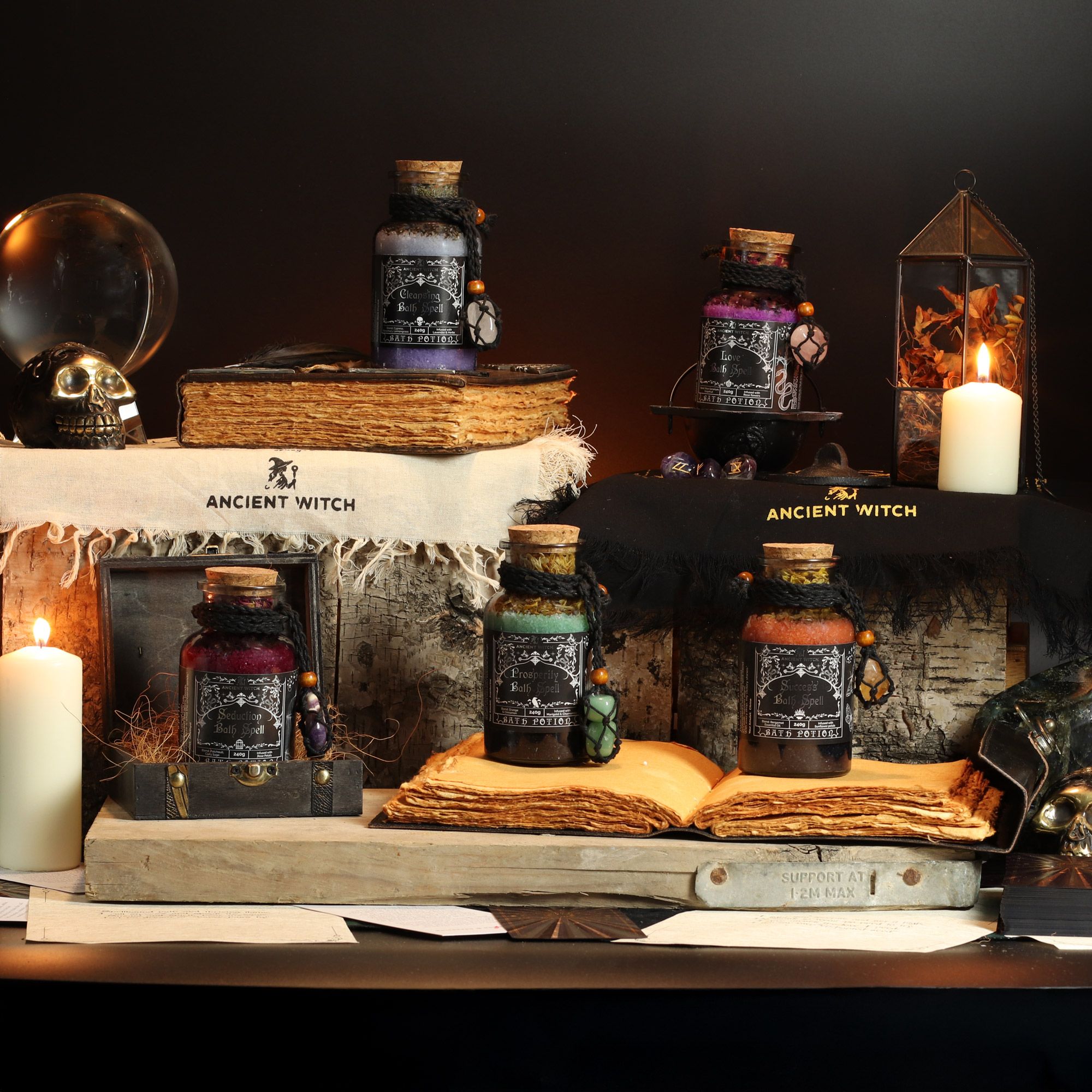 Potions de Bain Ésotériques Sels et Fleurs Ancient Witch
