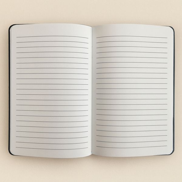 Carnet en velours Noir "Carpe Diem"  80 pages lignées