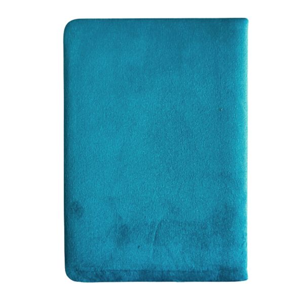 Carnet en velours Bleu " Accueille ton voyage" 80 pages lignées