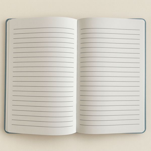 Carnet en velours Bleu "Libre pour toujours, enfant de la Lune"  80 pages lignées