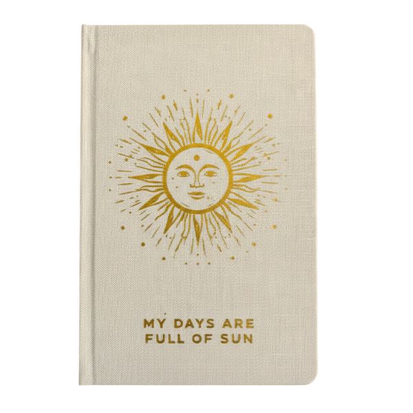 Journal de gratitude rigide 120 pages Ivoire & Or " Mes jours ensoléillés "