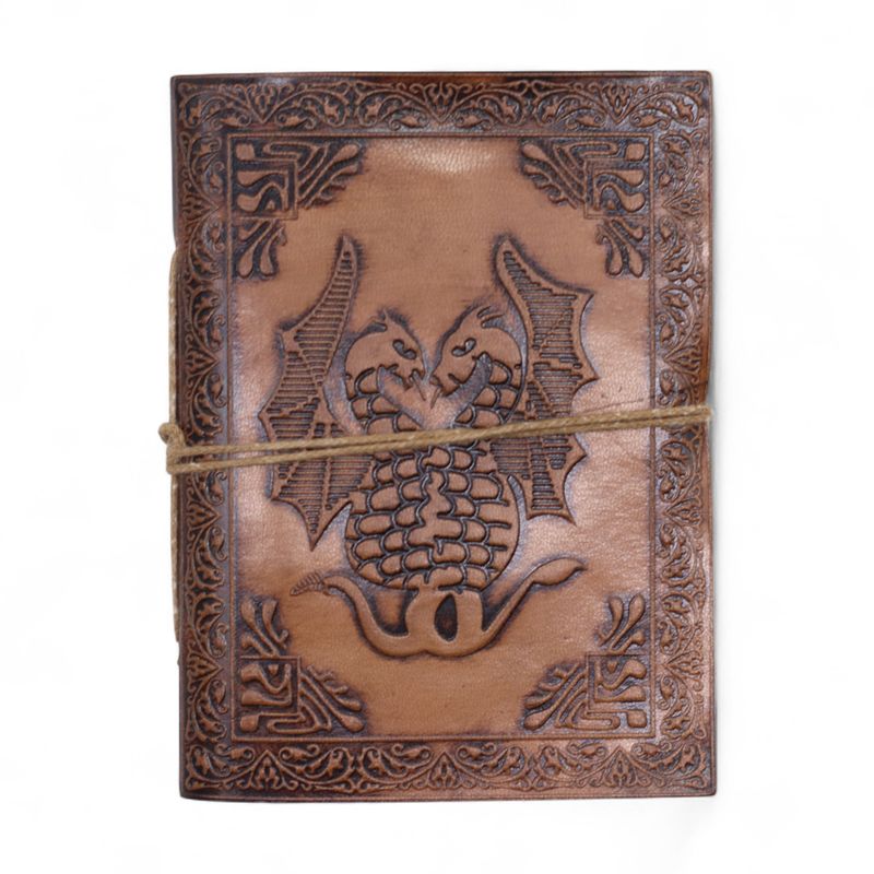 Carnets ésotériques cuir assortis (15x11,5 cm) – Présentoir