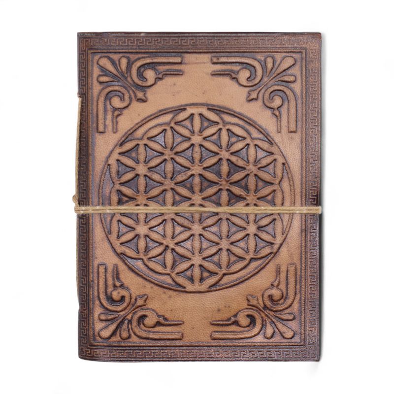 Carnets ésotériques cuir assortis (15x11,5 cm) – Présentoir