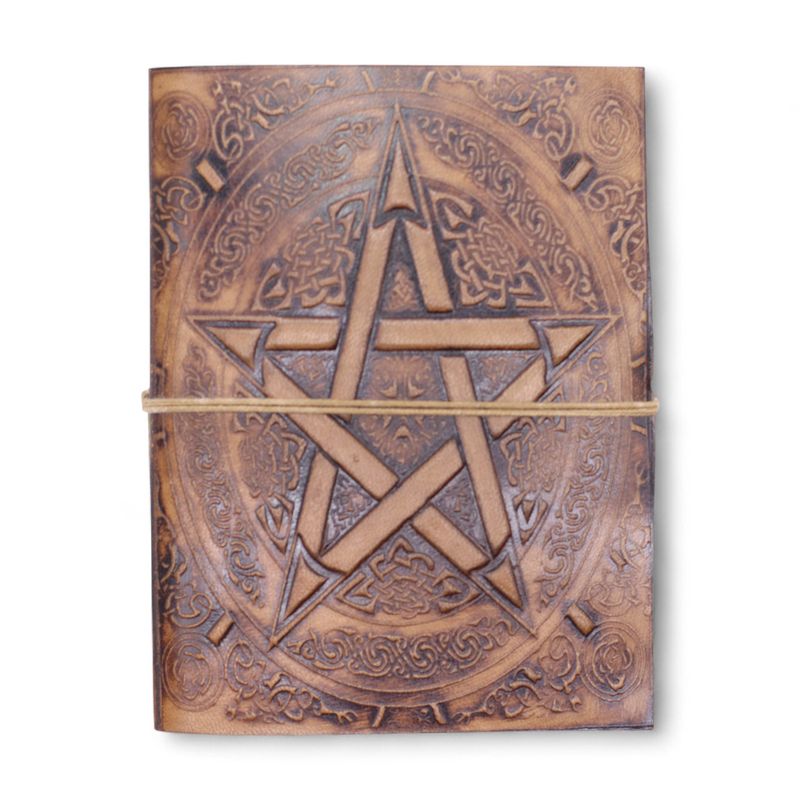 Carnets ésotériques cuir assortis (15x11,5 cm) – Présentoir