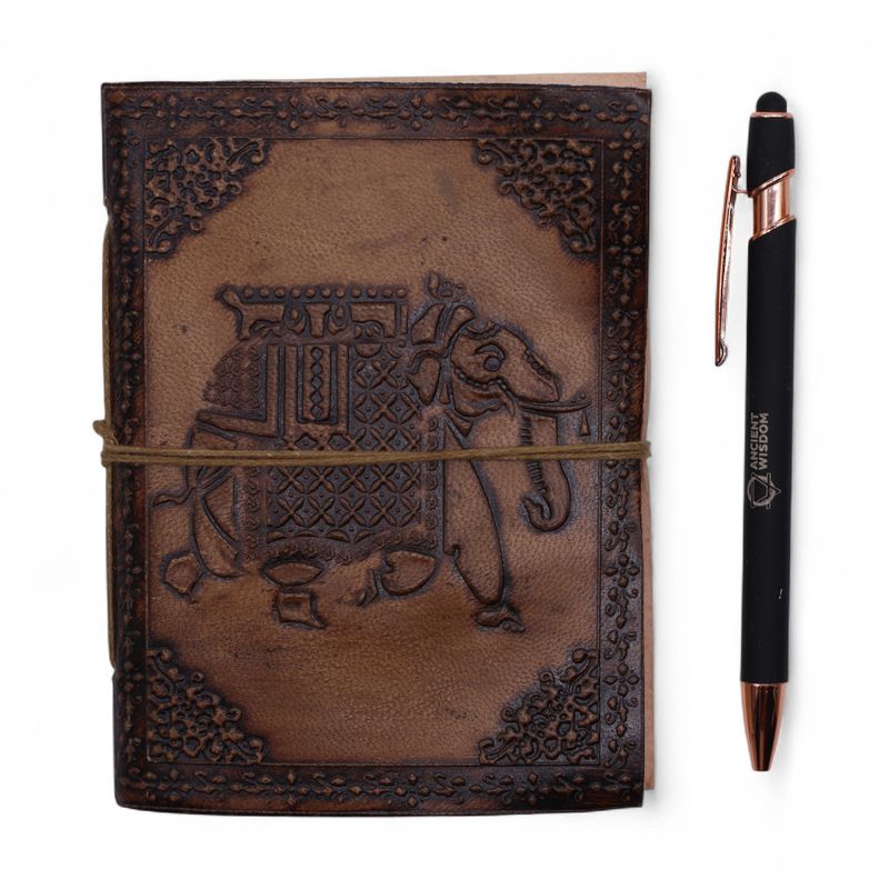 Carnets ésotériques cuir assortis (15x11,5 cm) – Présentoir