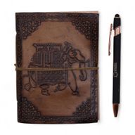 Carnets ésotériques cuir assortis (15x11,5 cm) – Présentoir