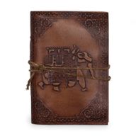 Carnets ésotériques cuir assortis moyens (12,5x9 cm) – Présentoir