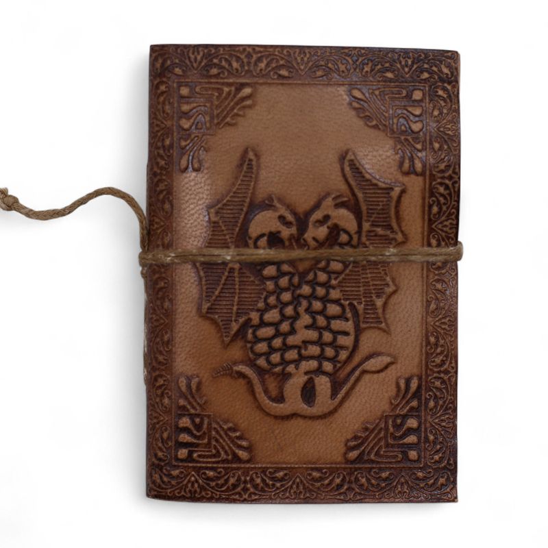 Carnets ésotériques cuir assortis moyens (12,5x9 cm) – Présentoir