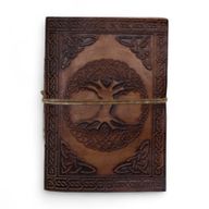 Carnets ésotériques cuir assortis moyens (12,5x9 cm) – Présentoir
