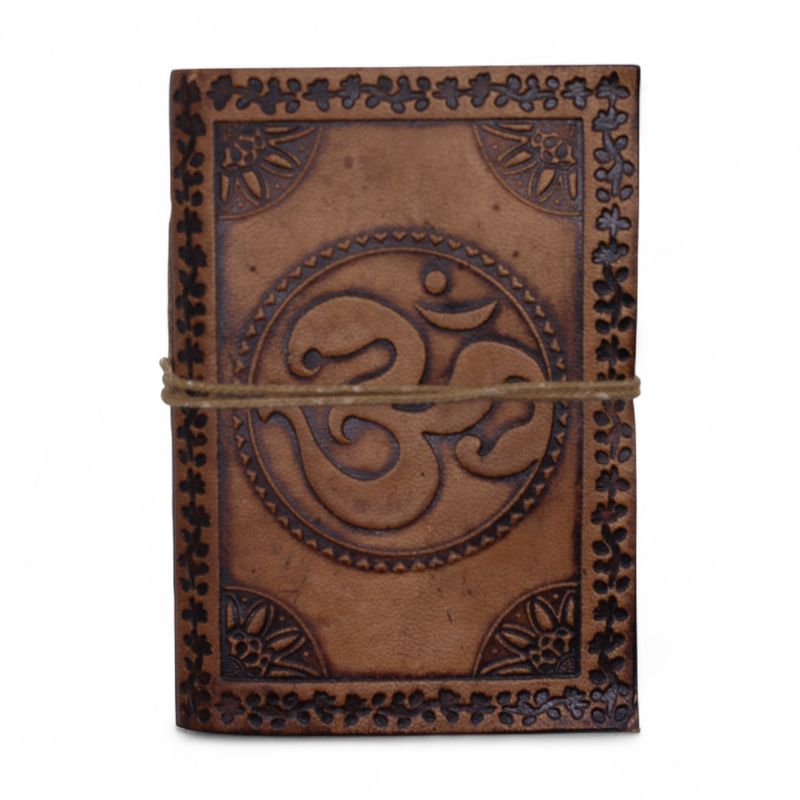 Carnets ésotériques cuir assortis moyens (12,5x9 cm) – Présentoir