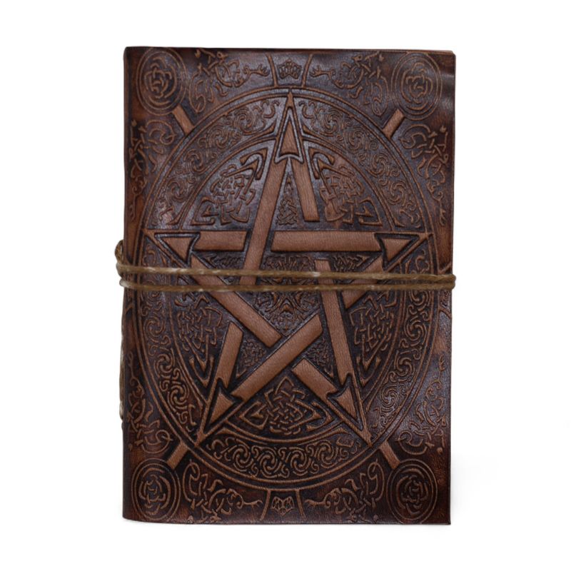 Carnets ésotériques cuir assortis moyens (12,5x9 cm) – Présentoir